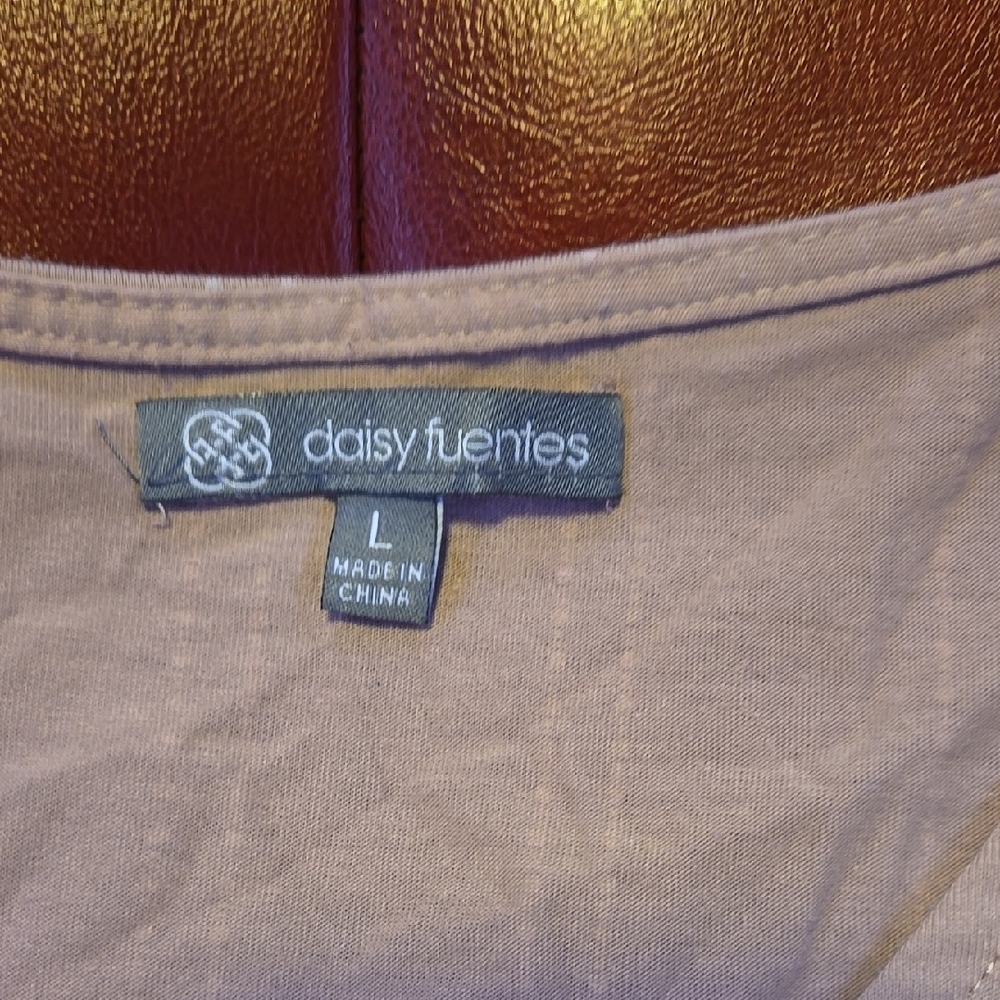 Button-Front Tan Top - Picture 2 of 2